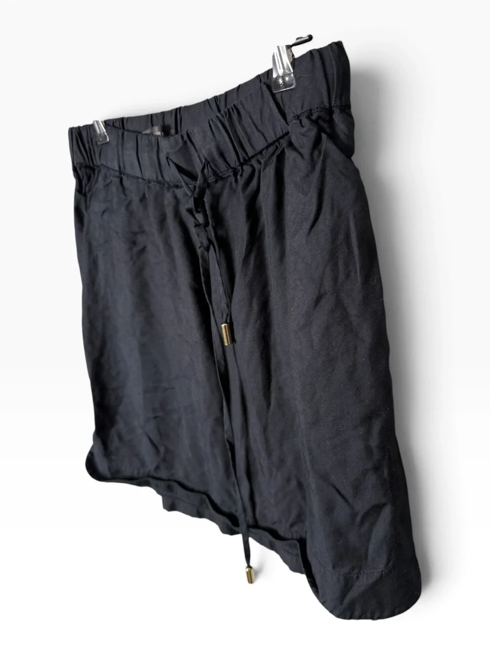 Banana Republic Black XS Drawstring Pull-On Skirt